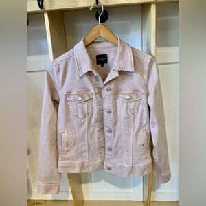 Liverpool Classic Jean Denim Jacket Size Medium Dusty Pink Blush Button LM1004WF